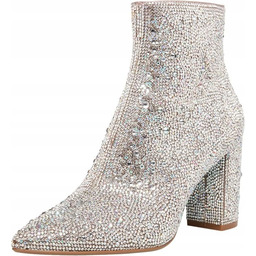 BETSEY JOHNSON DAMSKIE SREBRNE BOTKI ZAMEK 40 6LA