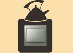 Naklejka pod włącznik z czajnikiem kuchennym