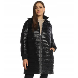 TOMMY HILFIGER KURTKA CZARNA PIKOWANA LOGO S 17AA
