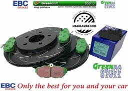 Tylne klocki GreenStuff + NACINANE tarcze hamulcowe EBC