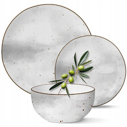 Komplet Magda Gessler Serwis Obiadowy Porcelana Talerze 12el