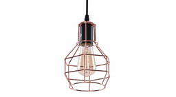 Azzardo Lampa wisząca Carron miedziana druciana do przedpokoju