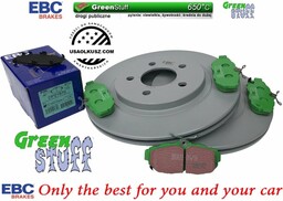 Tylne klocki GreenStuff + tarcze hamulcowe EBC seria