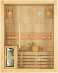 Sauna fińska EA3S Natural z panelami solnymi 3-osobowa
