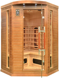 Sauna infrared narożna DH2CS z panelami solnymi