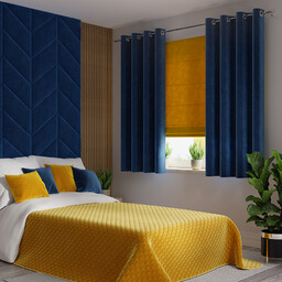 Markizeta Zasłona gotowa na przelotkach 140x160 011 granatowa