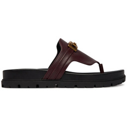 Japonki Guess FLJFRR LEA03 Bordowy
