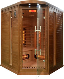 Sauna infrared narożna DH3CS z panelami solnymi