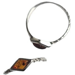 ankabizuteria.pl Pierścionek srebrny delikatny z bursztynem