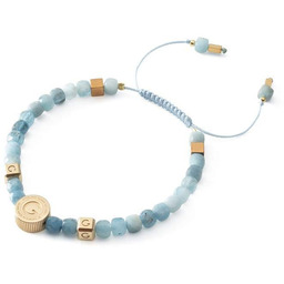 Bransoletka Z Akwamarynem, Srebro 925 Pozłacane