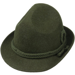 Kapelusz Myśliwski z Filcu Wełnianego by Lipodo, zielony