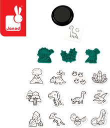 Janod - Zestaw kreatywny Stempelki Dinozaury 3+ Przykładowa