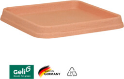Podstawka pod doniczkę kwadratowa 36cm terakota Geli BIANCA