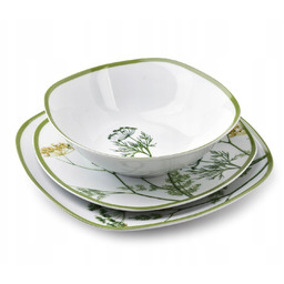 Zestaw obiadowy dla 6 osób Talerz Talerzyk Miska