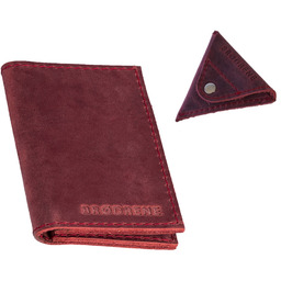 Skórzany Cienki Portfel Slim Wallet Brodrene + Bilonówka