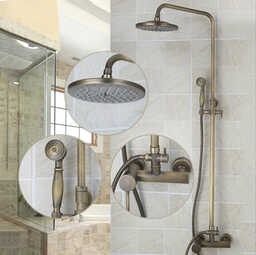 bateria prysznicowa retro PHILIA szczotkowany mosiądz