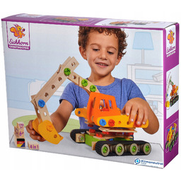 Eichhorn Drewniany Constructor Koparka drewniana 4w1 170 elementów