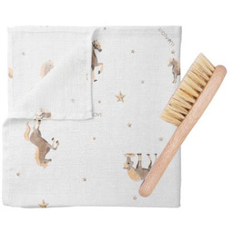 Lullalove Szczotka na ciemieniuchę z myjką 40x40 cm