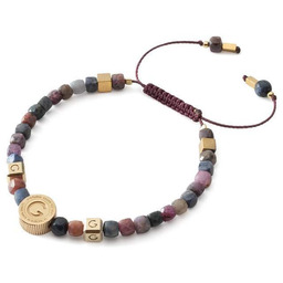 Bransoletka Z Rubinem I Szafirem, Srebro 925 Pozłacane