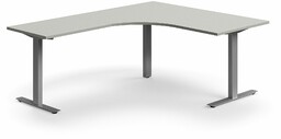 Biurko QBUS, kształt L, 1600x2000 mm, rama T,