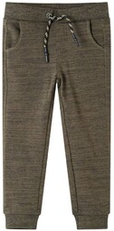 Dziecięce spodnie dresowe - khaki melanż - 128