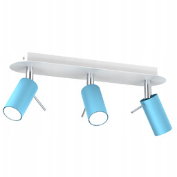Dziecięca lampa sufitowa niebieska Preston 3xGU10