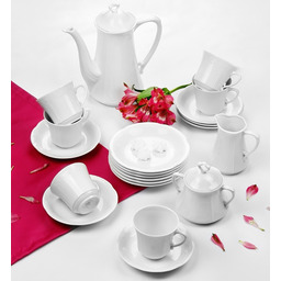 Chodzież Kamelia C000 Biała Serwis kawowy 39 el