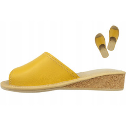 Kapcie Damskie SKÓRA NATURALNA Pantofle Wygodne POLSKIE