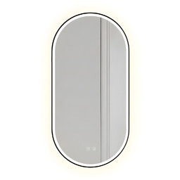 Rea LUSTRO ŚCIENNE LED OVL 50x100cm Czarne