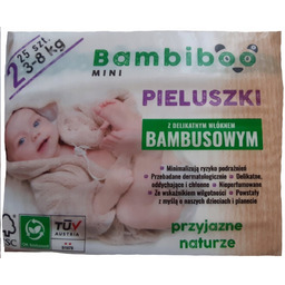 Pieluszki Bambiboo z włóknem bambusowym, rozmiar 2, 25