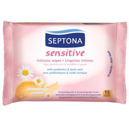 SEPTONA Sensitive Chusteczki nawilżane do higieny intymnej, 15