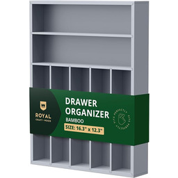ROYAL CRAFT WOOD Bambusowy organizer do szuflad kuchennych,