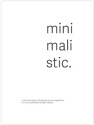 Plakat Minimalista