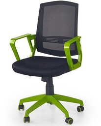 Fotel biurowy siatka czarny / zielony Ascot