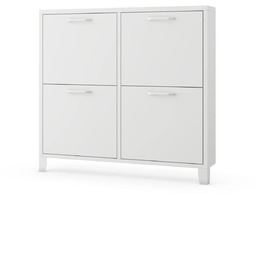 Wąska szafka na buty metalowa SHIRLEY (1650), biała,