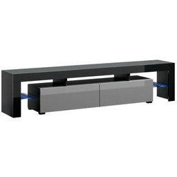 CAMA MEBLE Szafka RTV Toro 200 Czarno-szary połysk