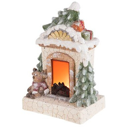 Figurka ceramiczna LED kominek 31 x 21 x