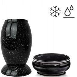 Wazon i Misa na pomnik doniczka mrozoodporna czarna