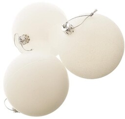 BOMBKI TUBA 3 SZT. 8 CM BIAŁE