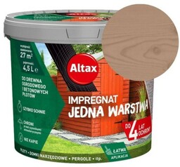 ALTAX Impregnat Jedna Warstwa 4,5L piaskowiec do drewna