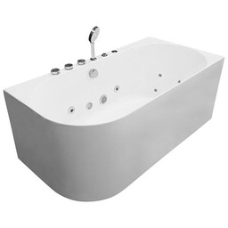 Wanna z hydromasażem przyścienna narożna 150X75X59 cm MO-18043P