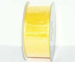 Piovaccari Taśma Organza, Żółty, 40 mm x 20