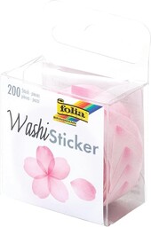 folia 26501  naklejki Washi, kwiaty różowe, wstępnie