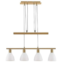 Lindby - Simeon Lampa Wisząca White/Brass