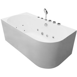 Wanna z hydromasażem przyścienna narożna 150X75X59 cm MO-18043L