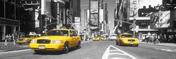 Smukły plakat New York Times Square żółta taksówka