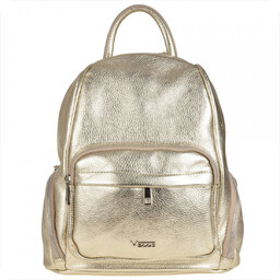 VEZZE Plecak skórzany złoty rozmiar L