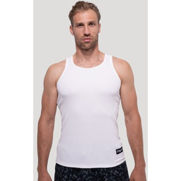 GymBeam Tank Top Persistence Ribbed White