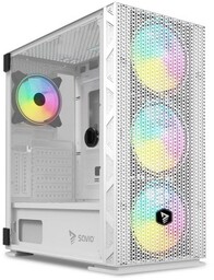 Savio OBUDOWA PC ARGB MESH/GLASS RAPTOR WHITE X1