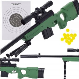 PISTOLET NA KULKI BB KARABIN SNAJPERKA LASER LUNETA